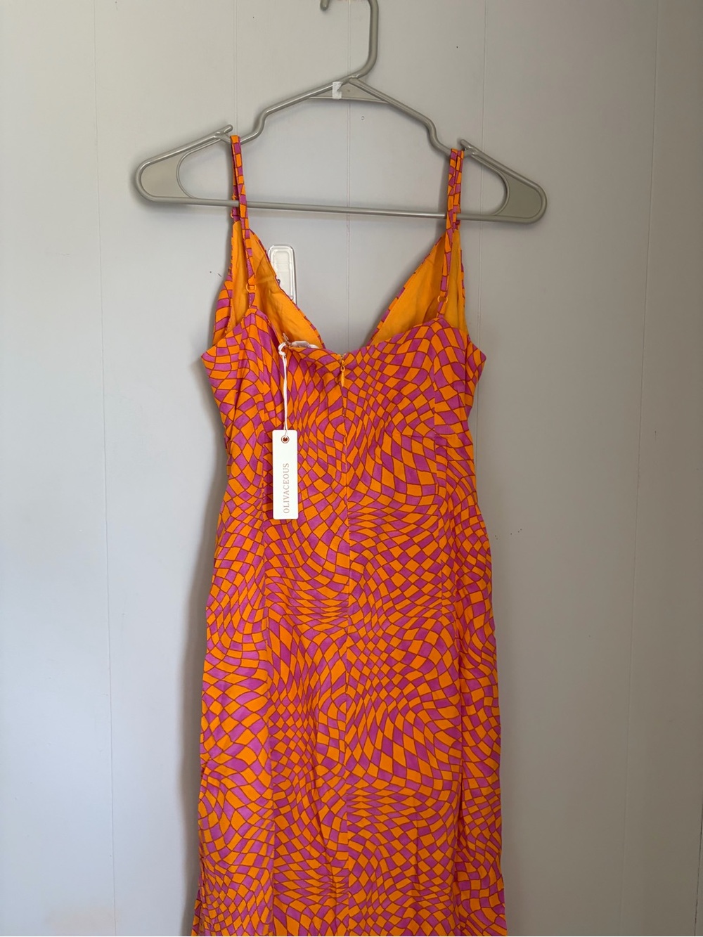 Olivaceous Orange & Pink Cutout Maxi Dress - Picture 4 of 6